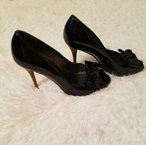 Stuart Weitzman Womens Black OpenPumps Sz 9 1/2